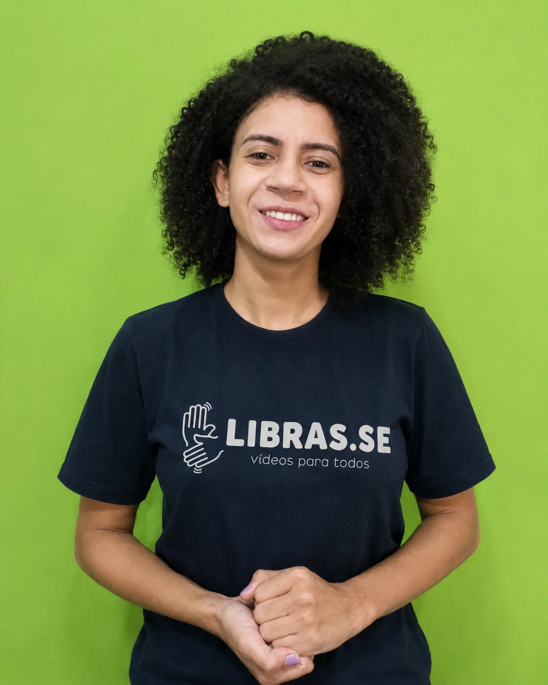 Luana, intérprete de Libras